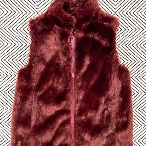 J Crew Burgundy Vest size small